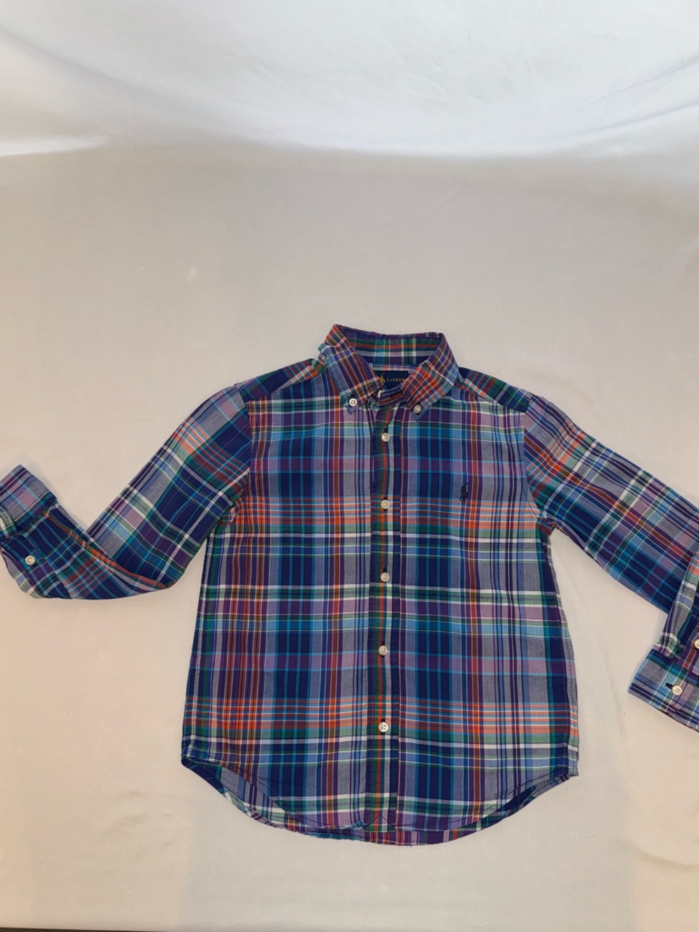 Ralph Lauren Multicolor Plaid Button-Up Shirt in Blue, Red & Green